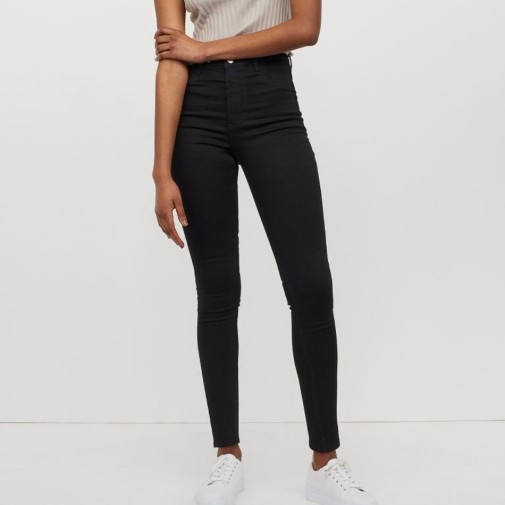 Black High Waist Skinny Jeans